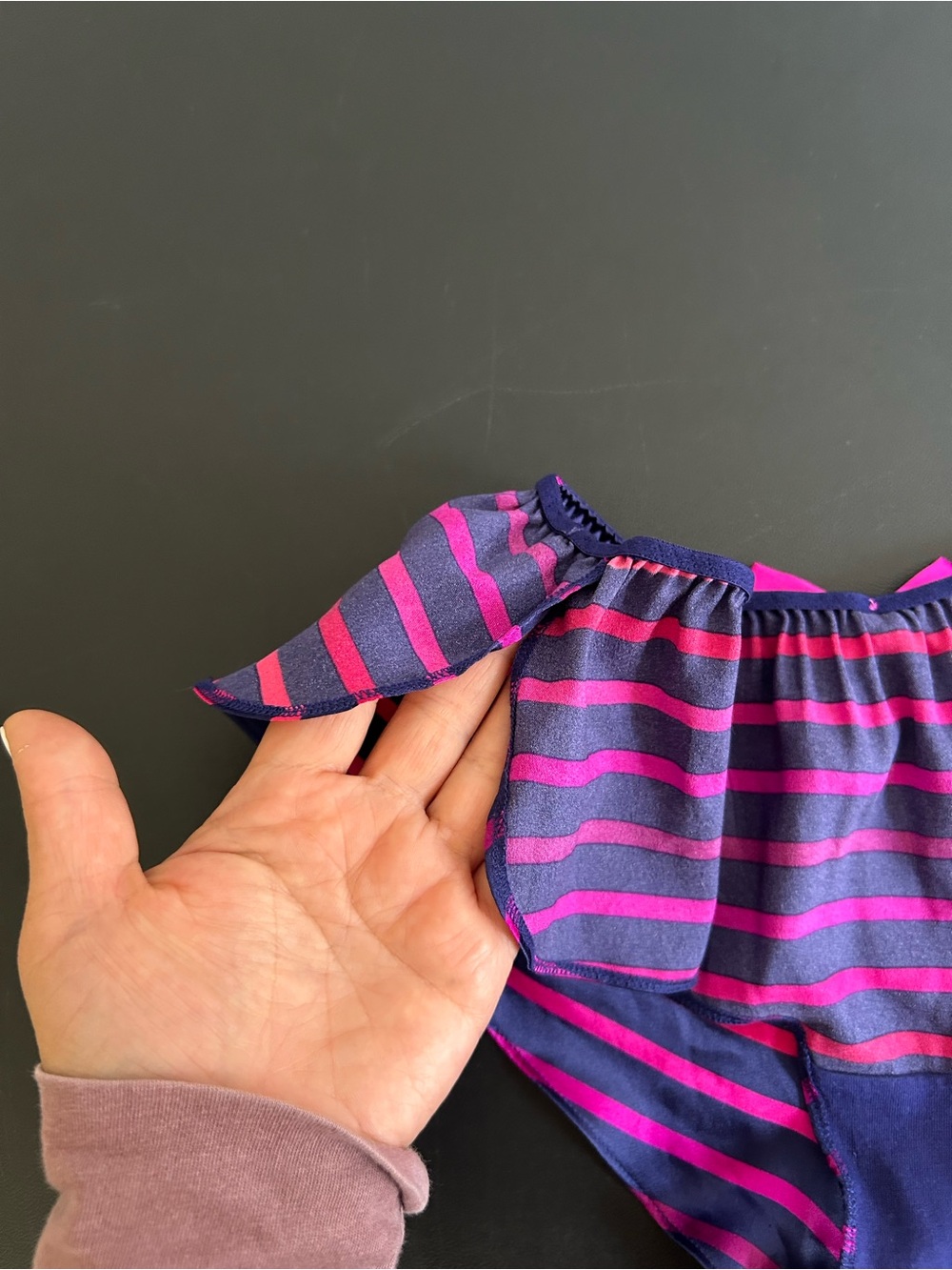 VICTORIA SECRET SEXY LITTLE THINGS Striped Satin Baby Doll Lingerie Set VIBRANT - Picture 10 of 13